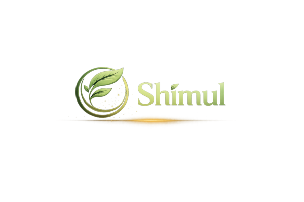 Shimul official logo with green leaf symbol and premium gold typography